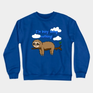 Sloth's Busy Day Crewneck Sweatshirt